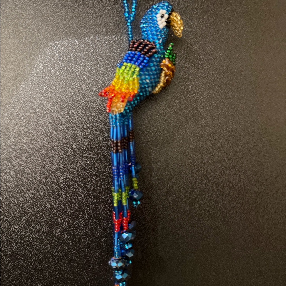 Handmade Beaded Parrot Keychain – Colorful & Fun